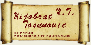 Mijobrat Tosunović vizit kartica